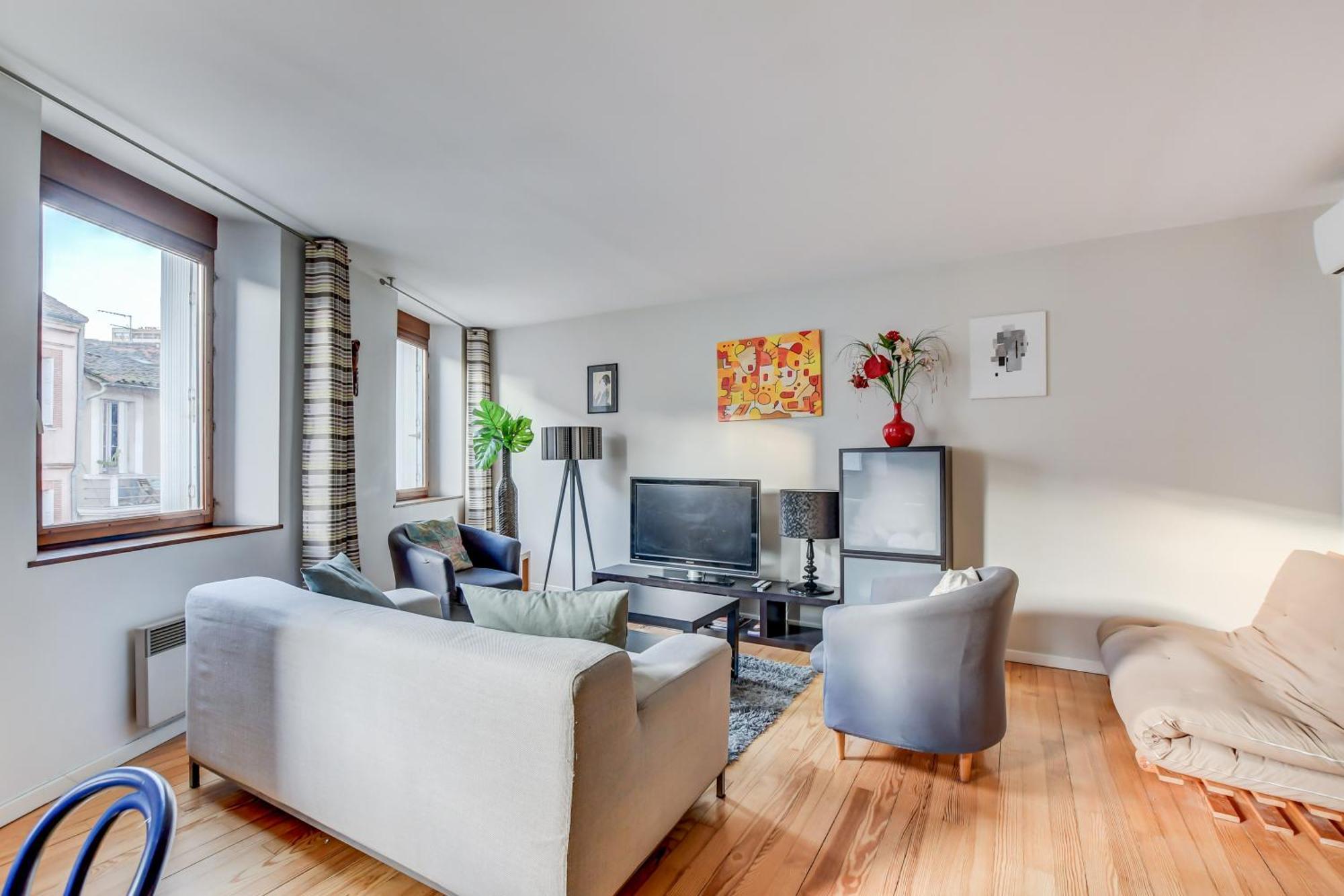 Apartment Duplex - Pont-neuf, Dome De La Grave, 2 Bdrs 85m2, Ac, Free Private Car Park - T3 85m2 Avec Clim, Parking Prive Gratuit Toulouse